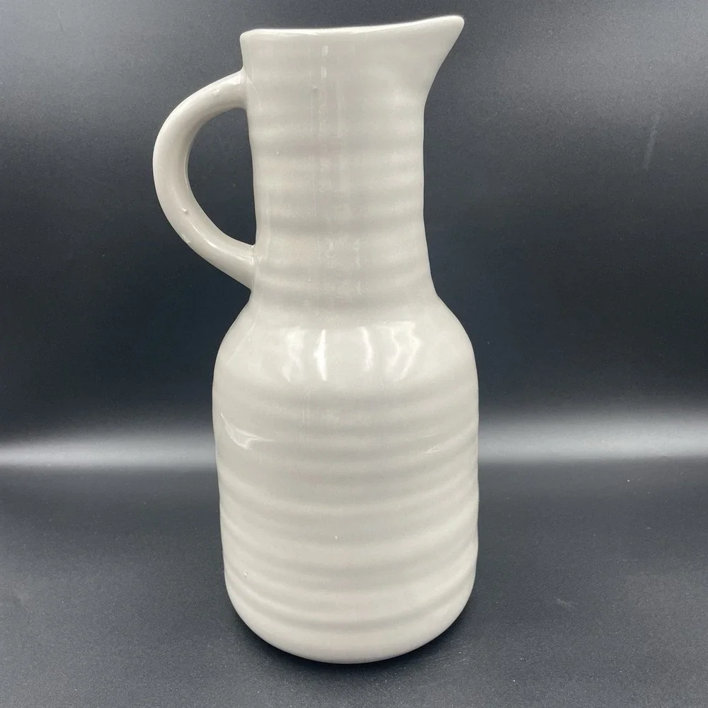 Ceramic Pitcher Vase Decorative Piece 10.75